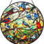 Atrapasoles cristal manchado pájaros 8" decoración ventana
