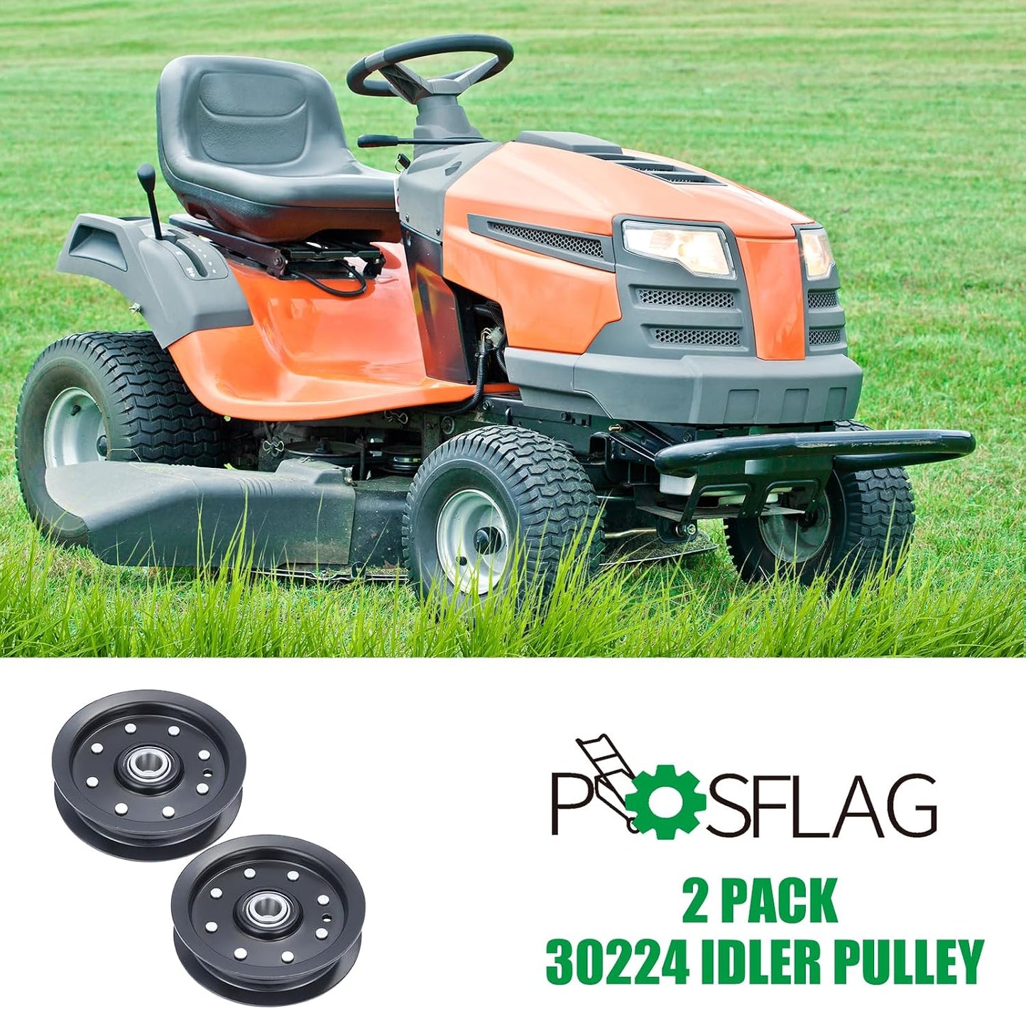 2 Poleas tensoras 30224 para cortacéspedes Dixie Chopper