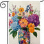 Bandera jardín tarro albañil hortensias 12x18pulg doble cara