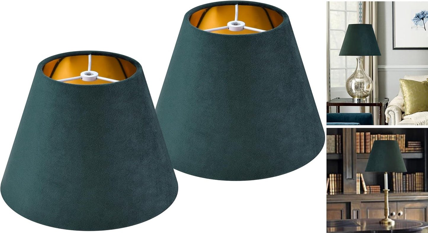 Set pantallas reemplazo lámpara mesa pared terciopelo verde