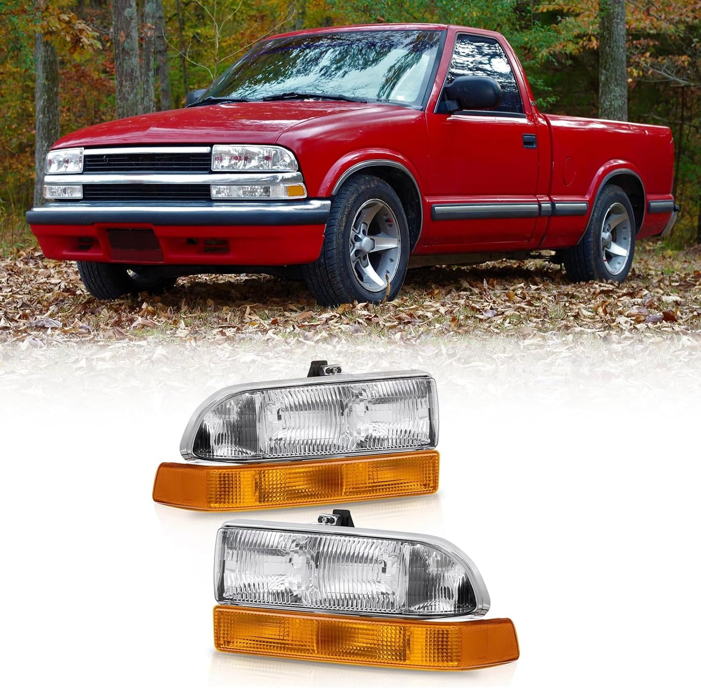 Faros delanteros comp Chevy S10/Blazer 98-04 mismo color