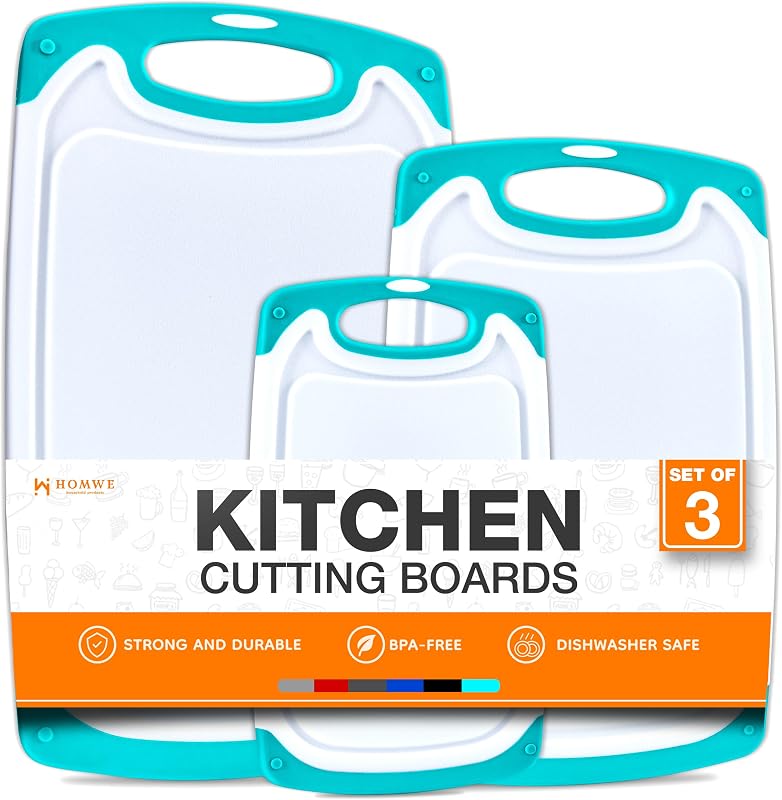 Tablas cortar sin BPA con asas antideslizantes set 2