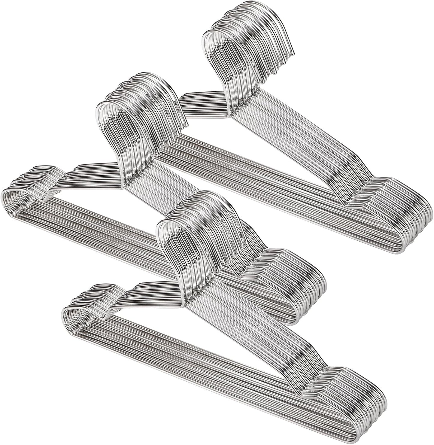 50 Perchas Acero Inox para Niños 12.5"