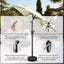 Sombrilla patio 7.5ft con manivela 6 varillas resistentes