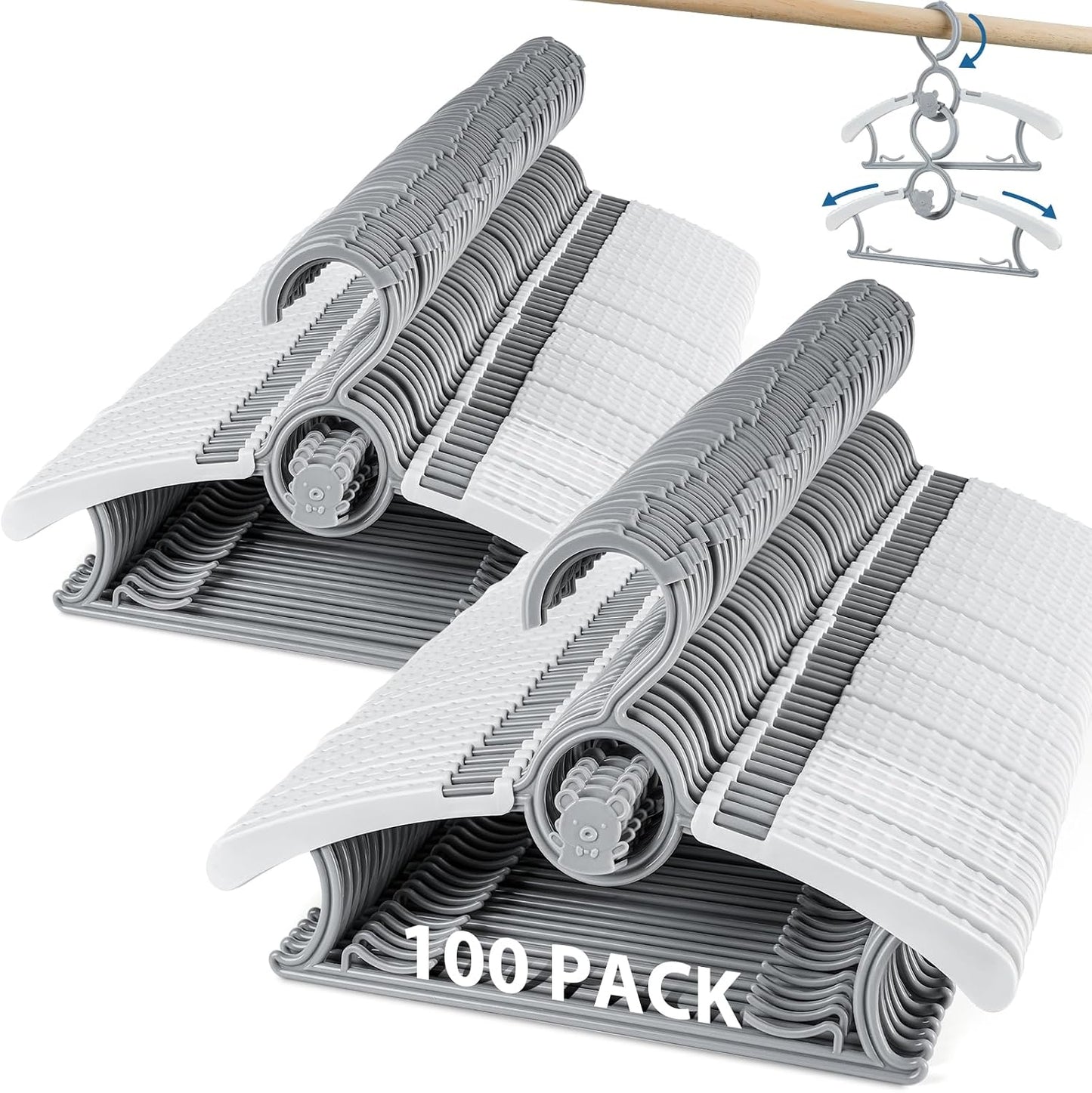 Perchas ajustables plástico antiderrap 11-14" para bebés