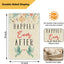 Bandera jardín doble cara 12x18pulg texto «happily ever after»