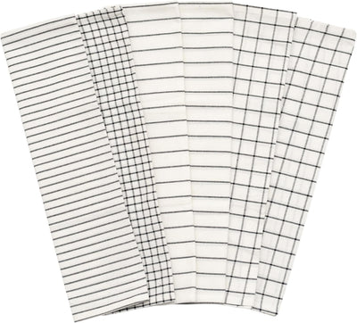 6 Pzas Paños cocina algodón 30x20pulg transpirable negro