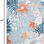Alfombra lavable exterior 9x12ft aguamarina y óxido