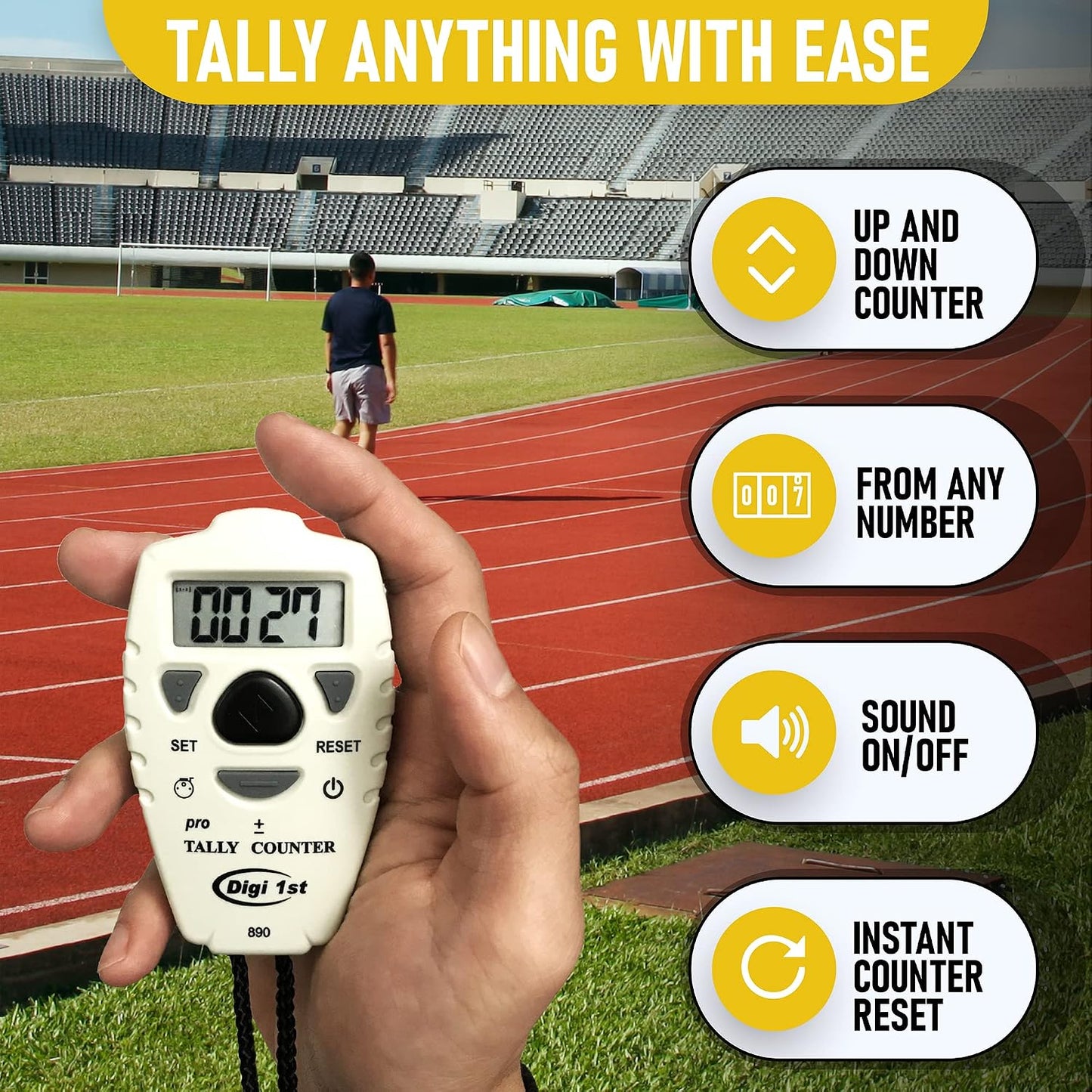 Contador digital clicker para golf regazo tejido set 2
