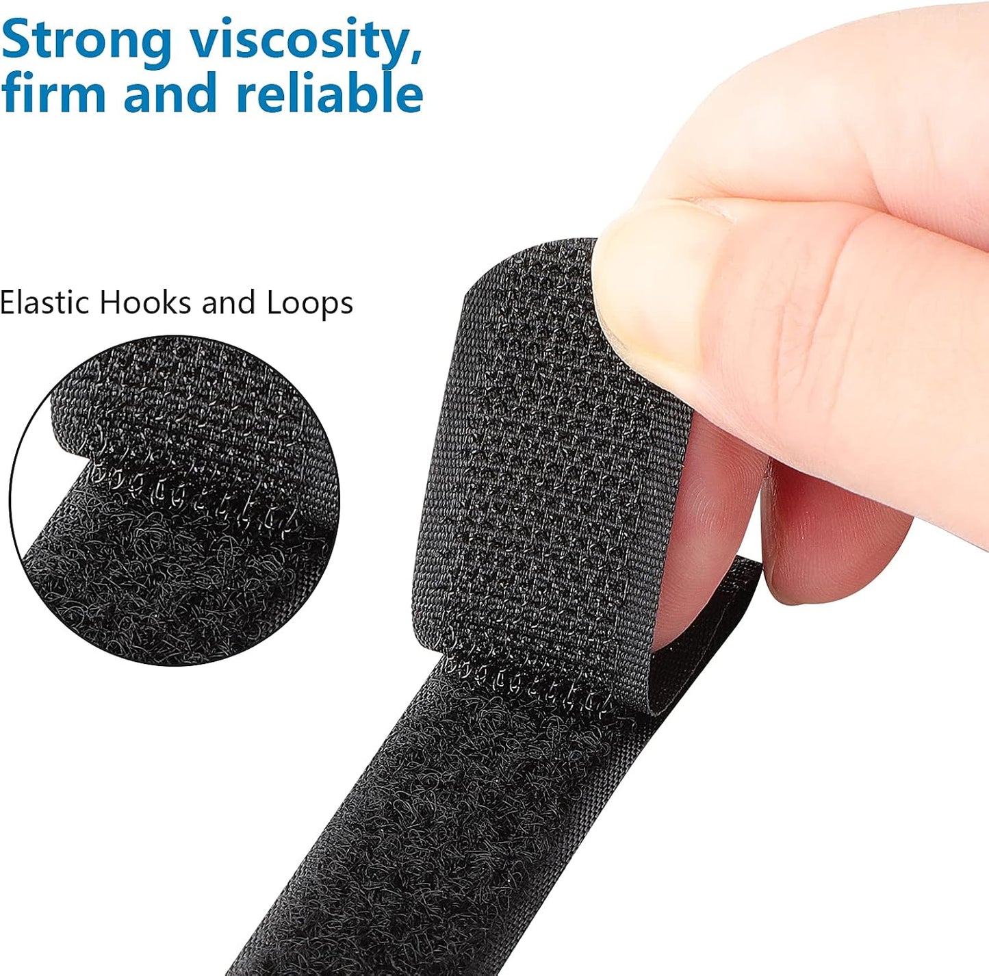 Sujetacables ajustables con hebilla plástico 25uds
