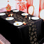 Decoración mesa otoño hojas arce doradas purpurina malla negra