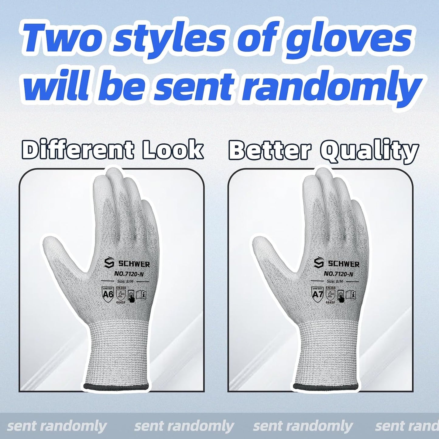 6 Pzas Guantes ANSI A6 Corte Cr7120 Pantalla Táctil