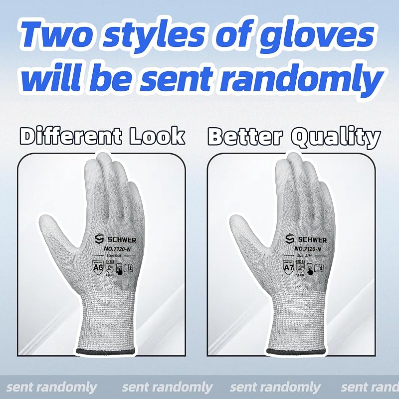 6 Pzas Guantes ANSI A6 CR7120 Resistentes Cortes