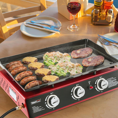 Plancha propano 3 quemadores 24pulg portátil 25500 BTU