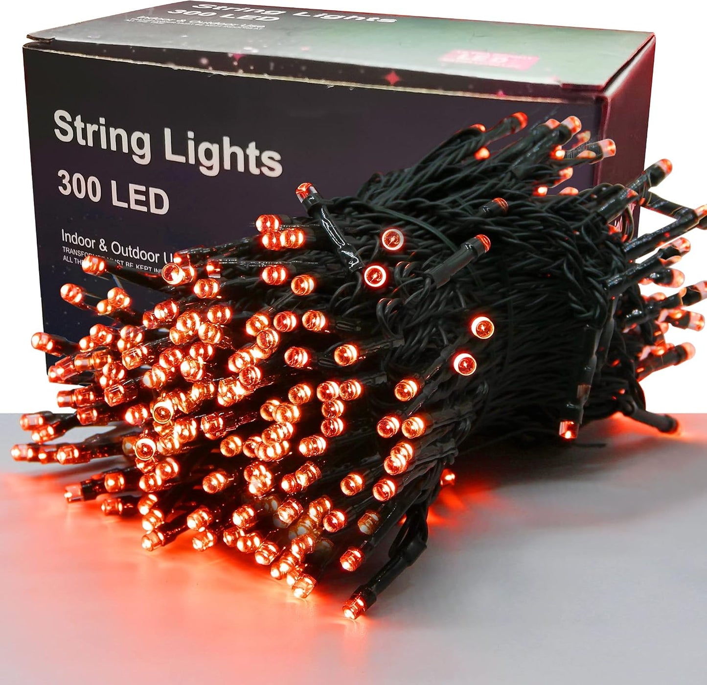 Cadena luces LED Halloween 98.5ft 8 modos impermeable