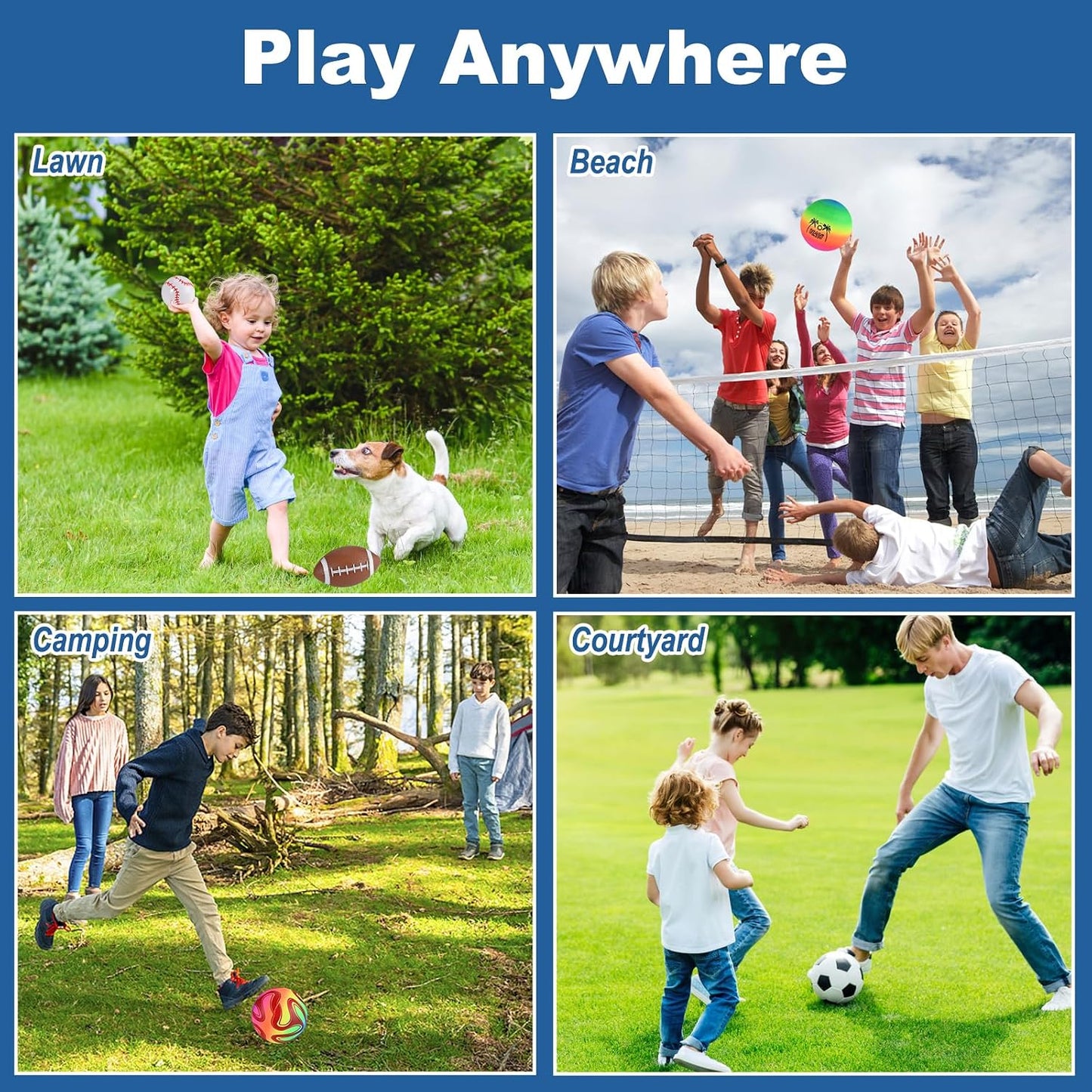 6 Pelotas Juguetes Exteriores Niños 1-3 Años con Bolsa