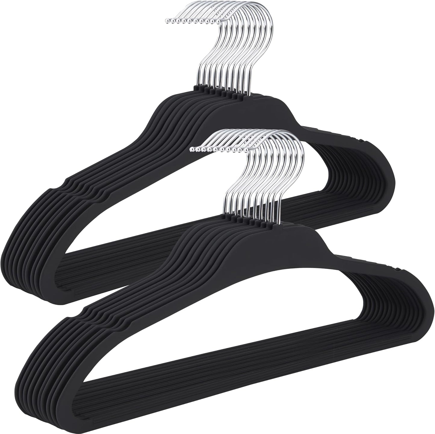 Perchas goma antideslizantes 20 pzas inox delgadas