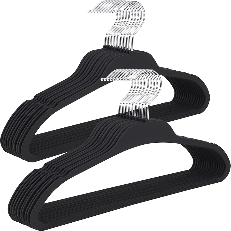 Perchas goma antideslizantes 20 pzas inox delgadas