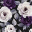 Papel tapiz negro flores blancas 17.4x393pulg autoadhesivo