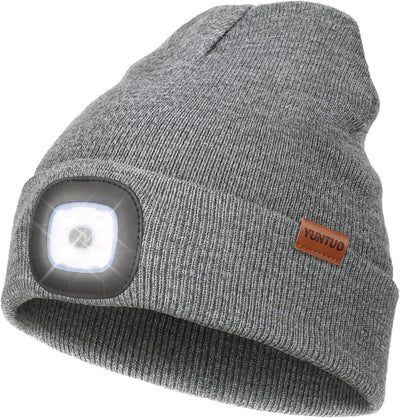 Gorro LED linterna frontal recargable USB unisex