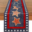 Camino mesa patriótico 72x13pulg estrellas rojas blancas azules
