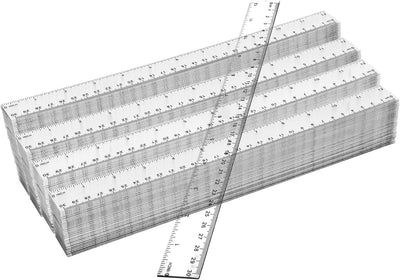 200 Reglas Plástico 12pulg Transparente Doble Escala