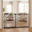 Puerta seguridad bebé perro 57.5-62pulg metal negro 30pulg