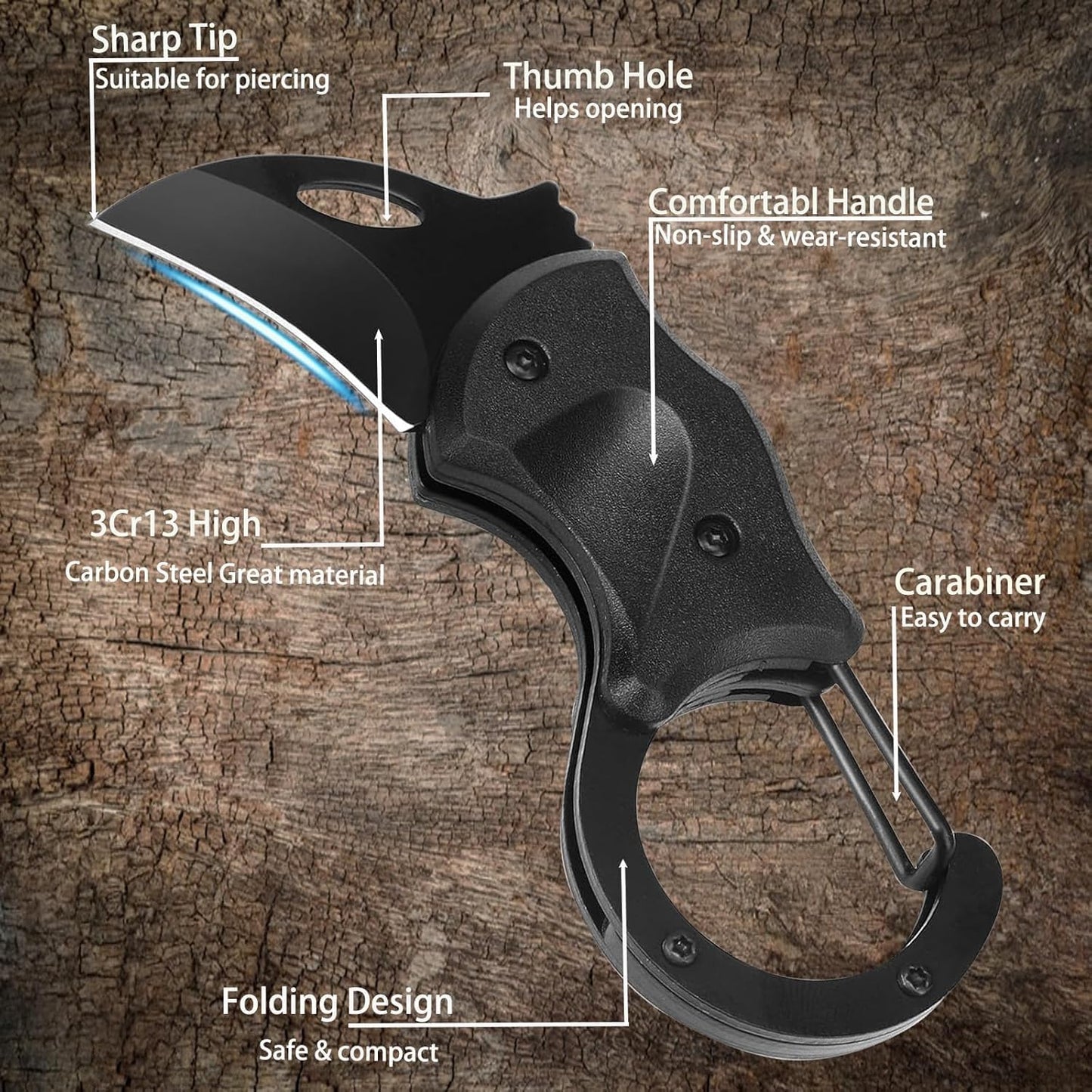 Cuchillo bolsillo plegable acero inox 1.34pulg regalo hombres