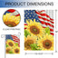 Bandera patriótica jardín doble cara girasoles 4 de julio