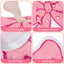 Alfombra baño con lazo rosa antiderrap hogar cocina