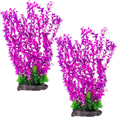 Plantas plásticas acuario decoración 20.4pulg 2uds