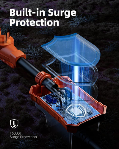 Protector sobretensiones RV 50A pantalla LED 16000J