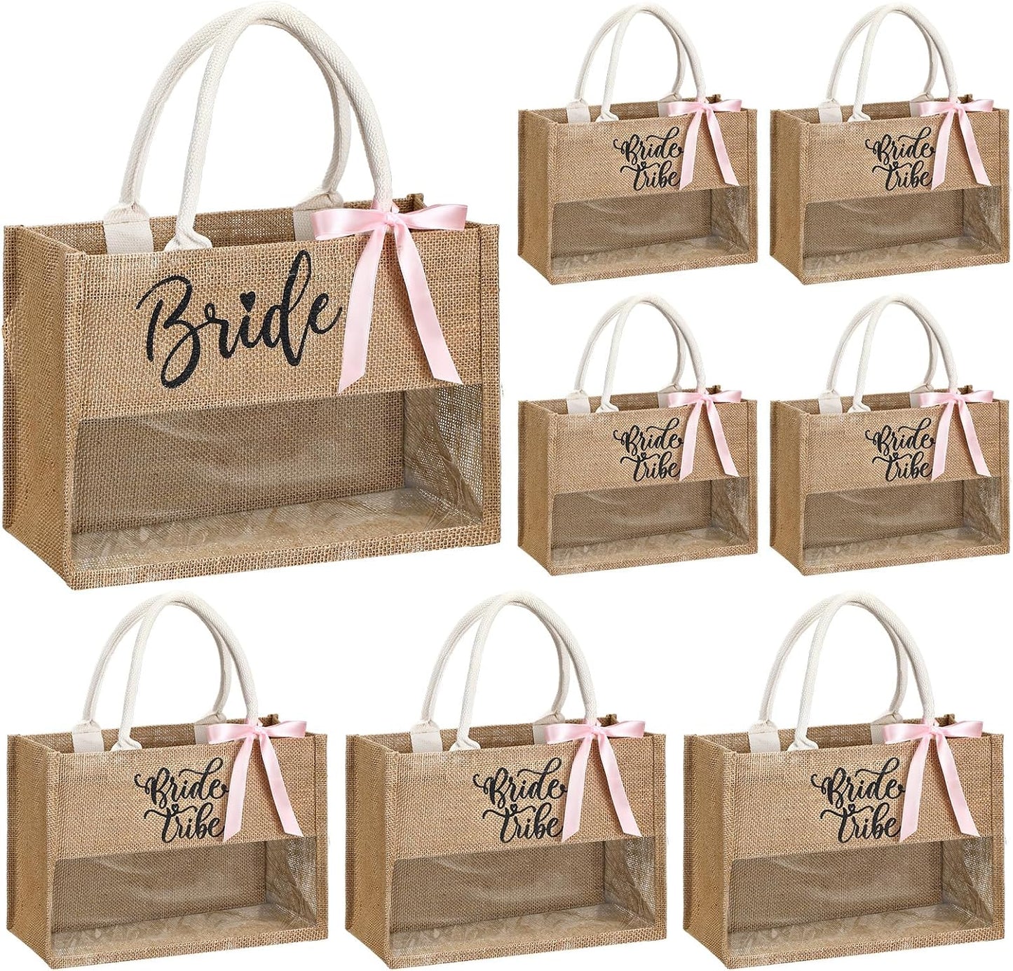 Bolsa playa despedida soltera 8 pzas con ventana PVC