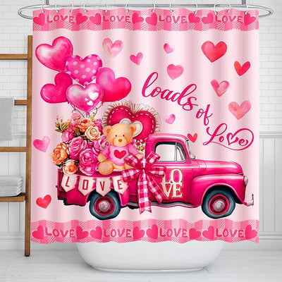 Cortina ducha San Valentín baño 72x72pulg