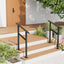 2 Pzas Barandilla Mano Escalones Aire Libre Ajustable