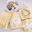 25 Cajas Regalo Cartón Relleno Algodón Dorado 3.9x3.9x2"