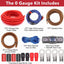 Kit cableado audio auto 17pies CCA 0AWG soporte fusible 100A
