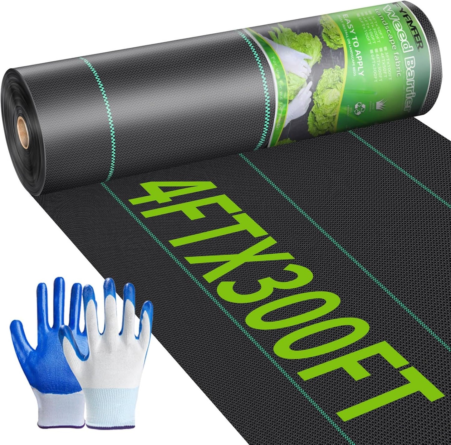 Tela geotextil 4x300pies para control de malezas