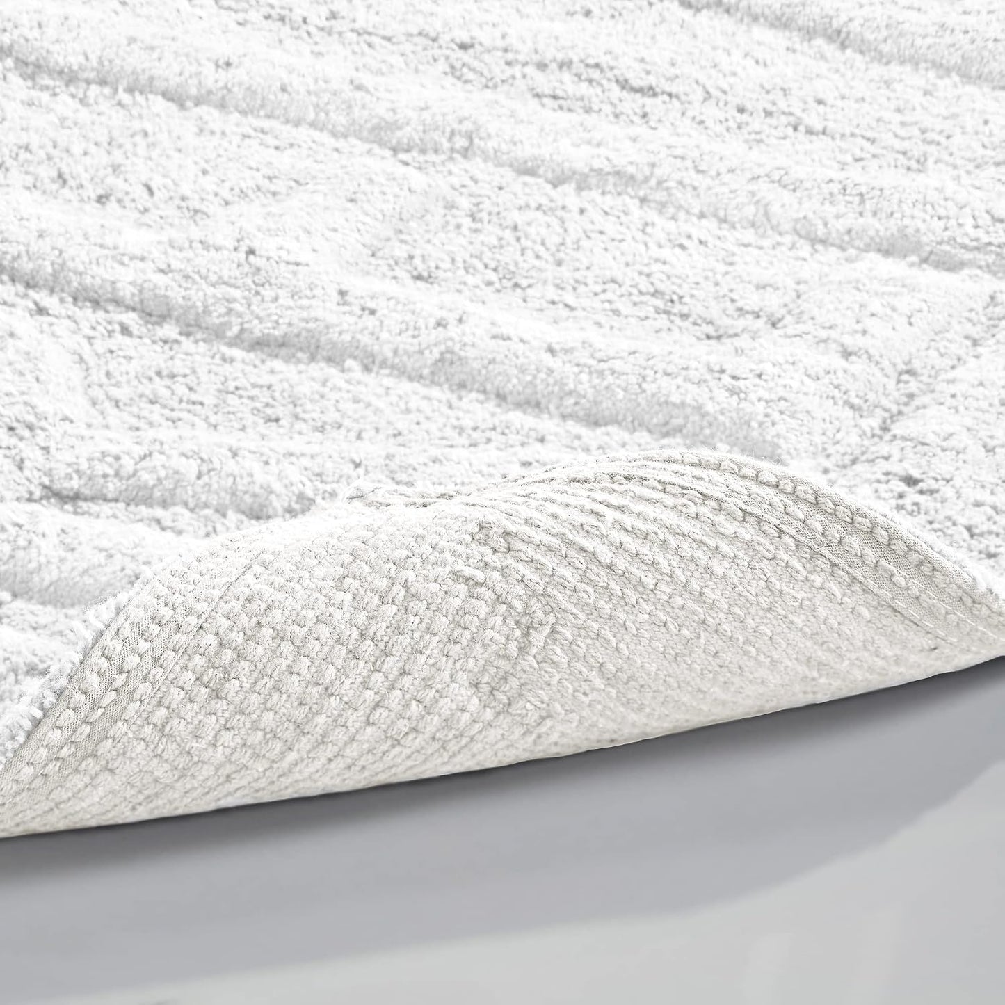 2 Tapetes Baño Algodón Suave Absorbente Relax White