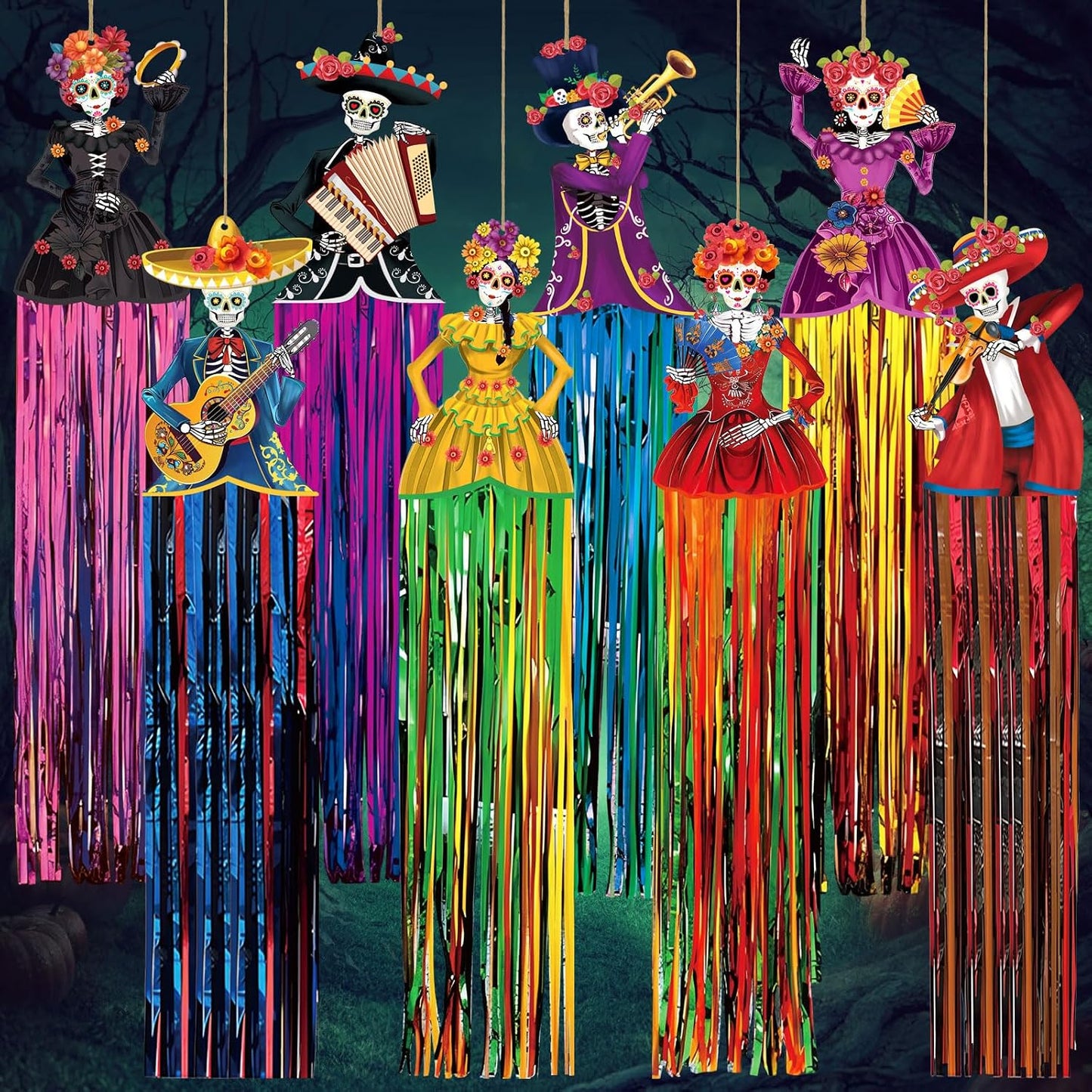 8 Pzas Decoración Calavera Azúcar Día Muertos Halloween