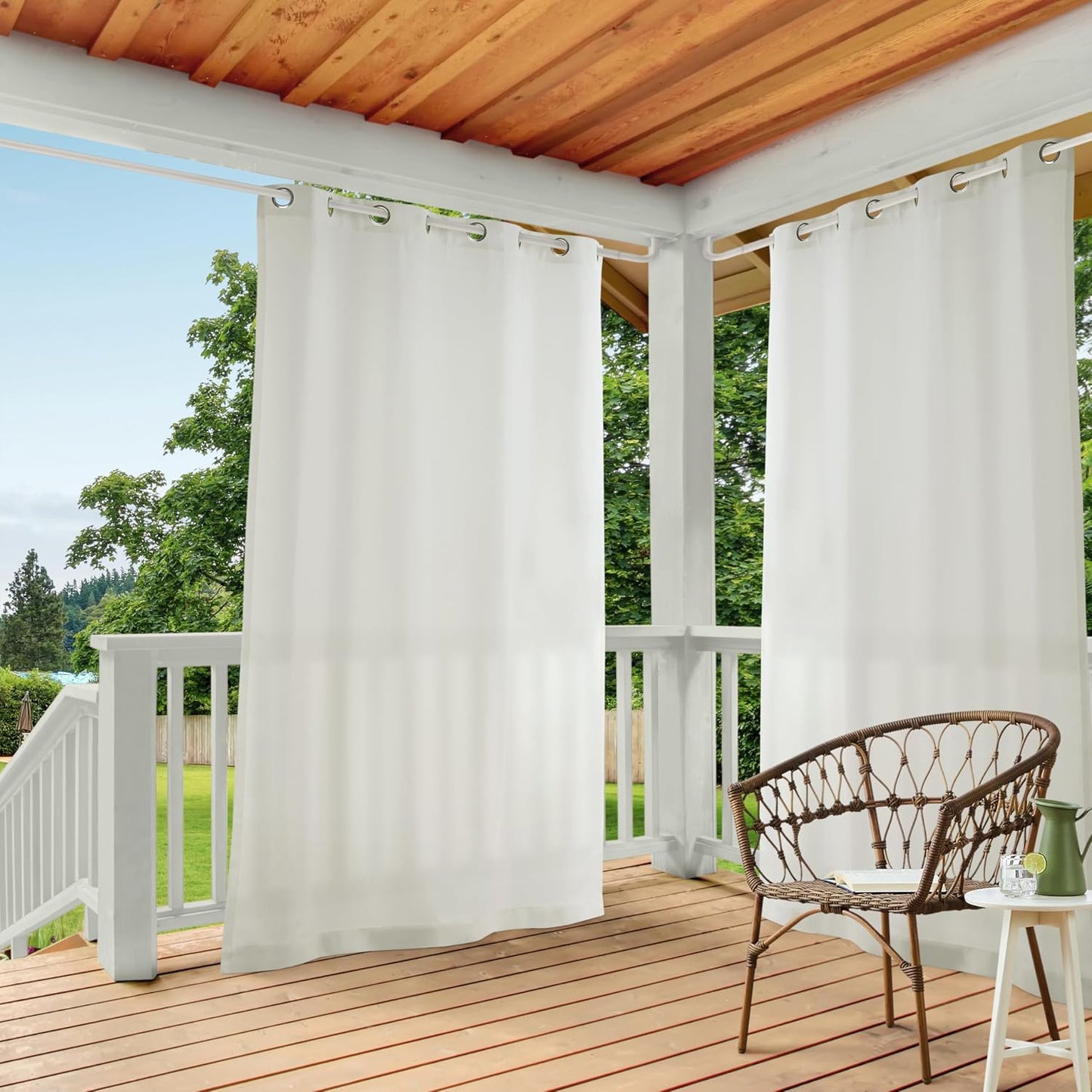 Cortinas pesadas para interiores y exteriores 54x84 set 2