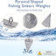 Plomos piramidales para pesca salada 1-3oz