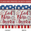 Bandera patriótica doble cara 28x40" God Bless America