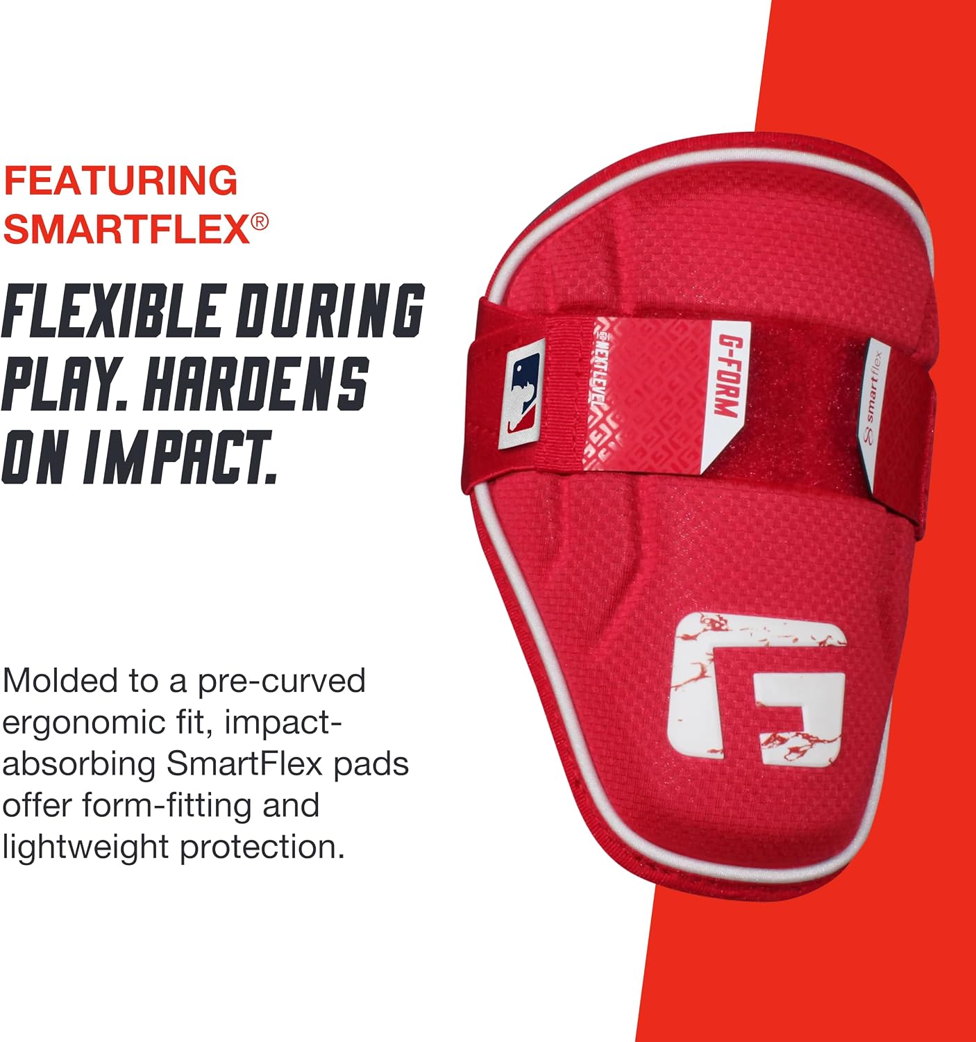 Protector de Codo para Béisbol MLB de Plástico Resistente