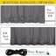 2 Cortinas exteriores impermeables con bolsillo y pestaña