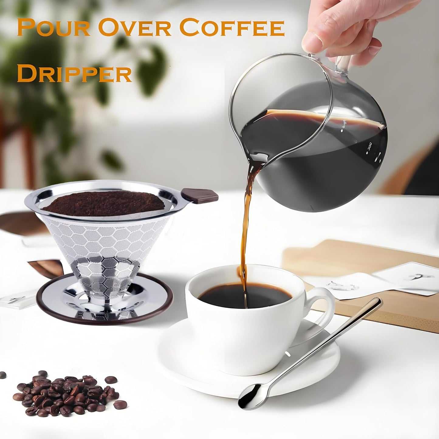 Gotero café 1-4 tazas acero inox reutiliz. sin papel