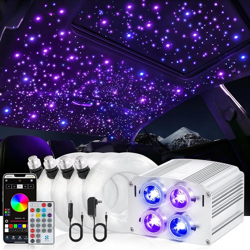 Kit luces estrella techo coche 32W 4 colores APP control