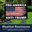Letrero anti Trump plástico corrugado 18x12" con estaca H