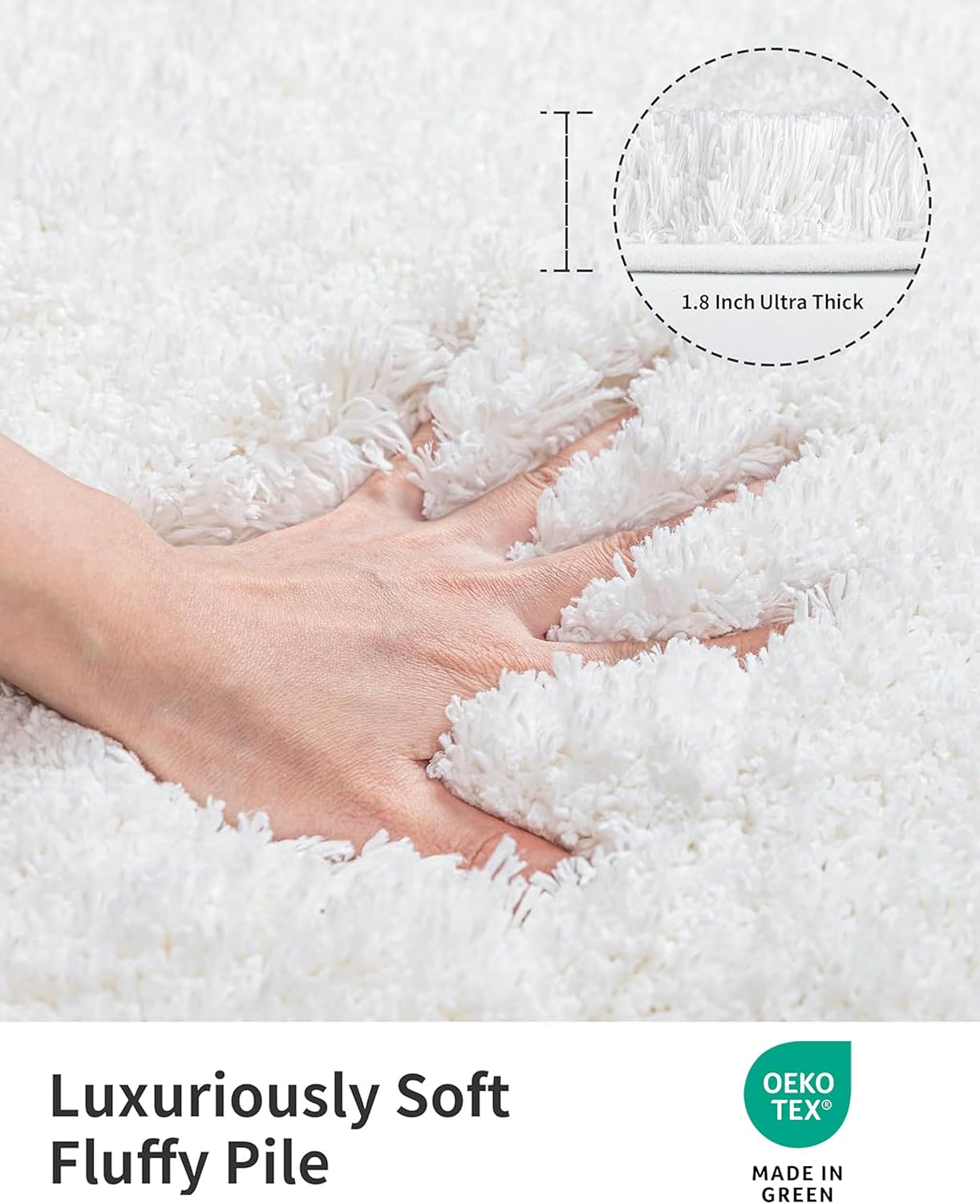 Alfombra baño blanca 36x24" antiderrap microfibra