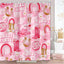Cortina ducha tela niña 72x72pulg cuadros preppy